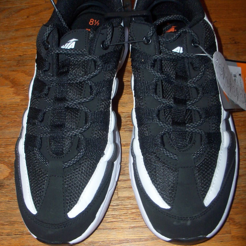 Mens Size 8.5 Black White Avia Sneakers Mesh Top